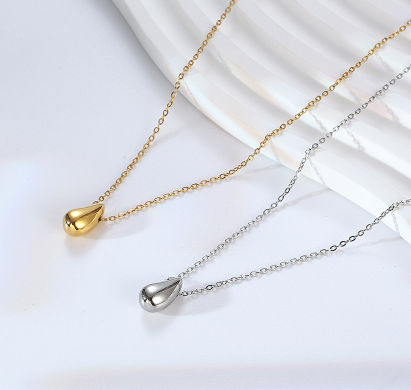 Collar Gota Pequeña Dorada Acero Inoxidable 2L5
