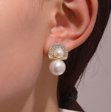 Aretes Perlas  1w7