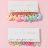 Set Aretes 10Pares Color Pastel 1G3