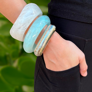 Set Pulseras Gruesas 3 Tonos  1AA1