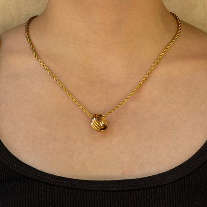 Collar Dorado Krol con Aro Acero Inoxidable  1E8