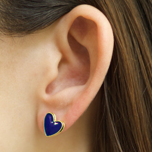 Aretes Corazón Azul   1k3
