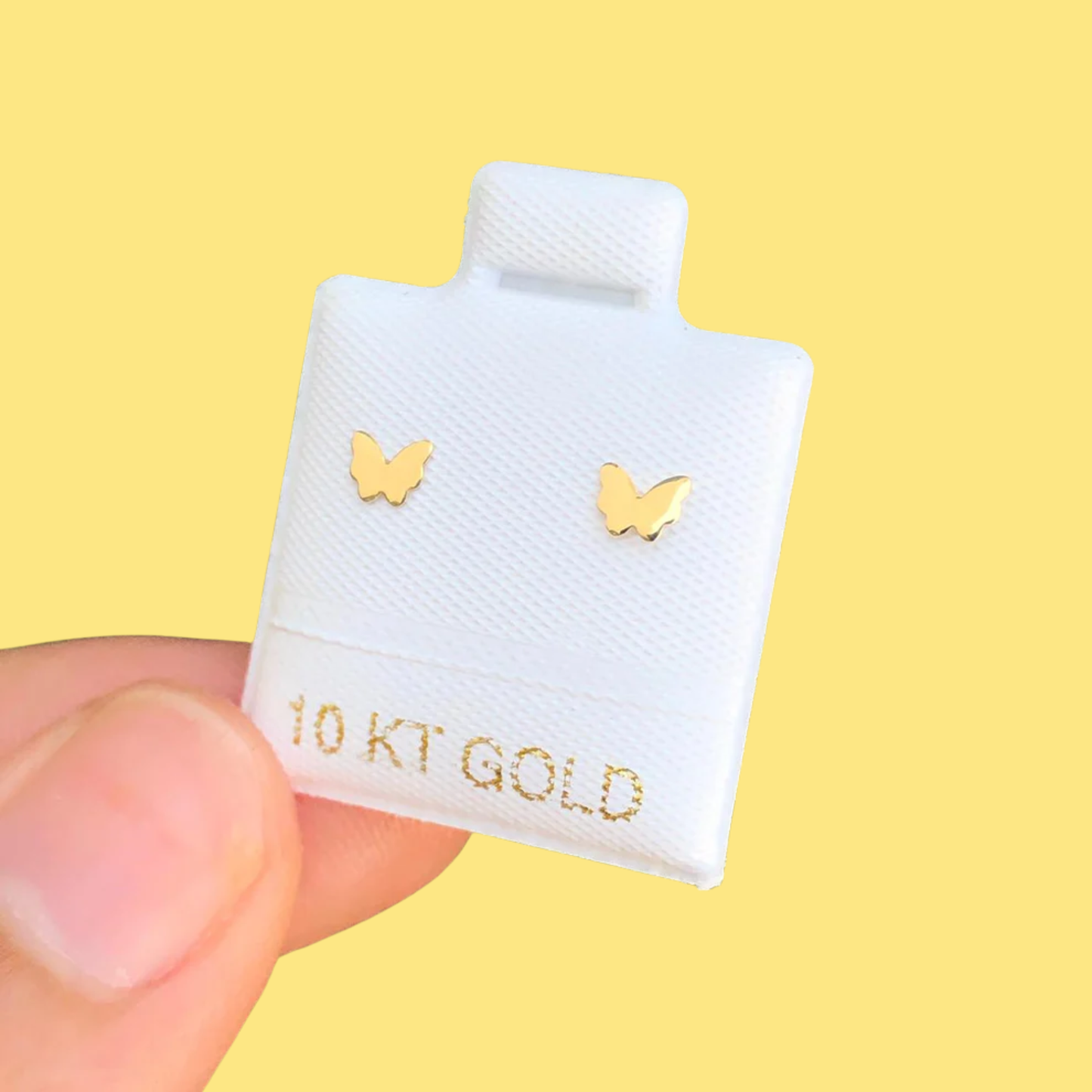 Broqueles Oro 10K Mariposita Az301