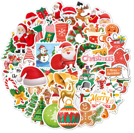 STICKERS 50pz NAVIDAD VARIADO  2