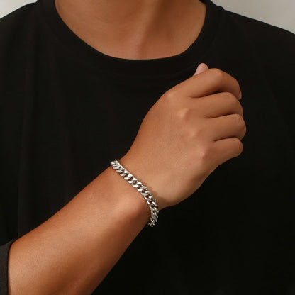 Pulseras Plateadas Hombre  2A6