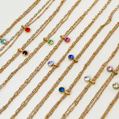 Pulsera Doble Zirconias Acero Inoxidable