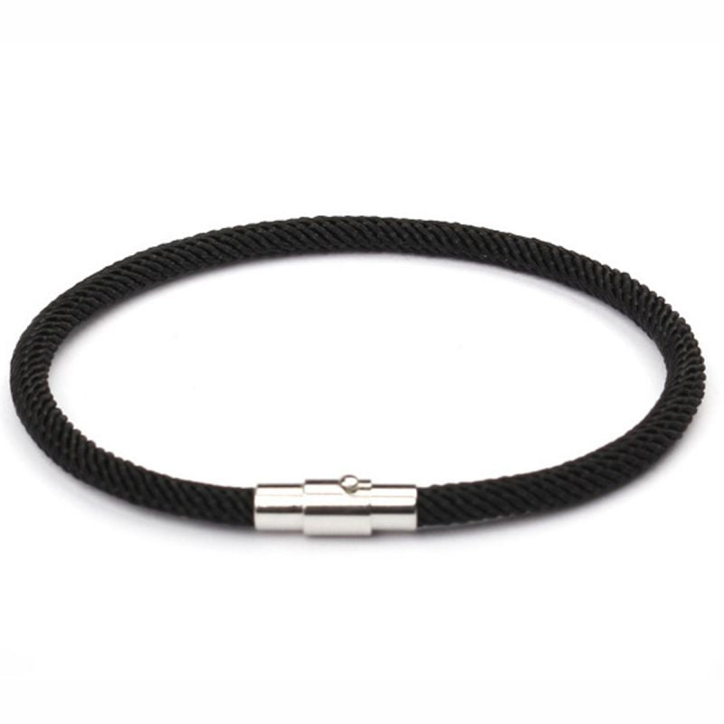 Pulsera Hilo Negro con Imán para Caballero 1G5