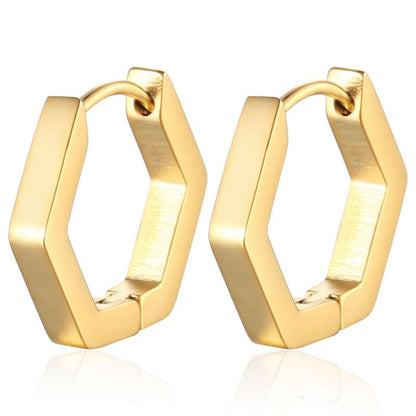 Aretes Dorados Acero Inoxidable 2U4