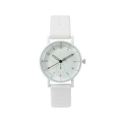 Reloj Blanco Nieve Redondo Mujer  R19