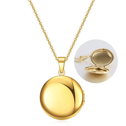 Collar Relicario Dorado Acero Inoxidable 2E7