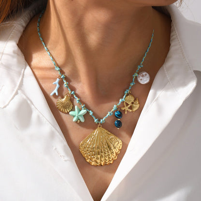 Collar Cordon del Mar Charms Acero Inoxidable 1E5