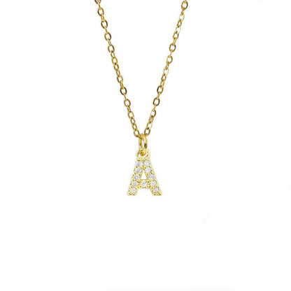 Collar Cadena con Inicial Zirconias