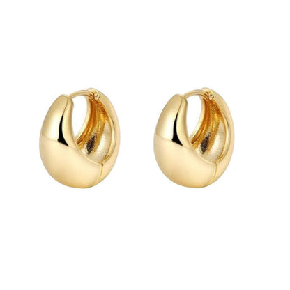 Aretes Arracadas Doradas Acero Inoxidable 1.3cm  1u6