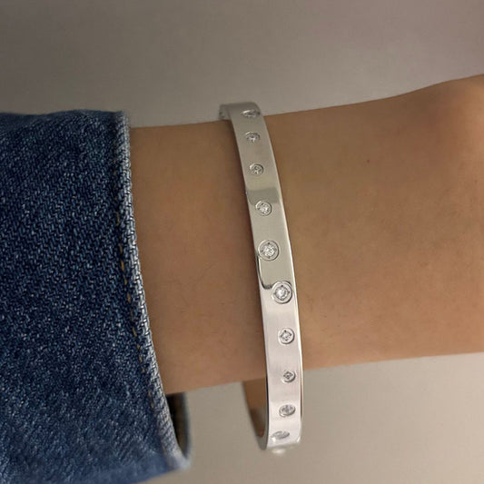Pulsera Plateada Acero Inoxidable