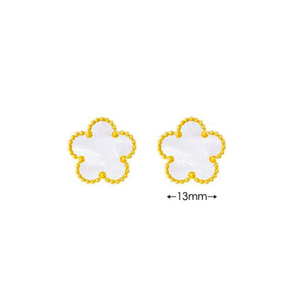 Pulsera Trébol Blanca Acero Inoxidable  1M4