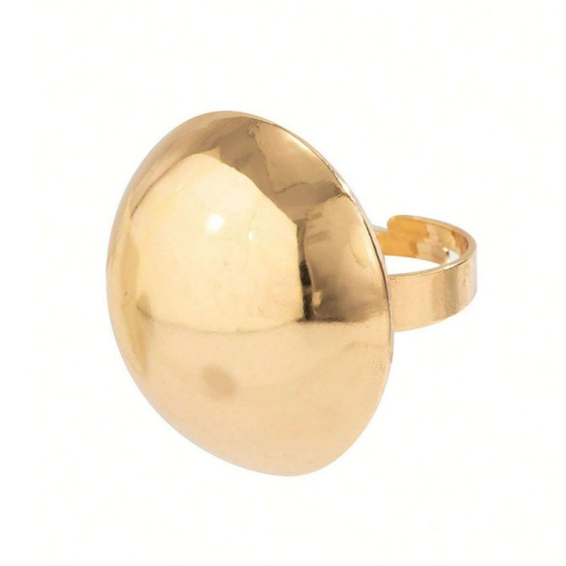 Anillo Esférico Dorado Acero Inoxidable 1D3