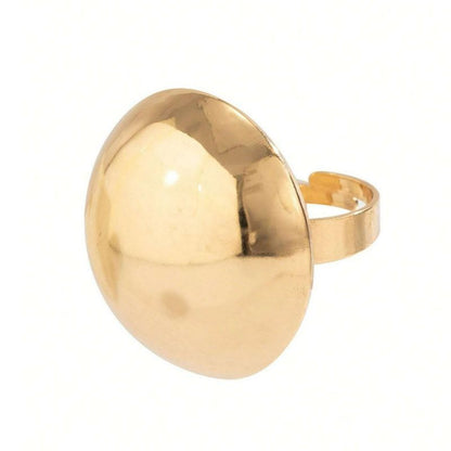 Anillo Esférico Dorado Acero Inoxidable 1D3