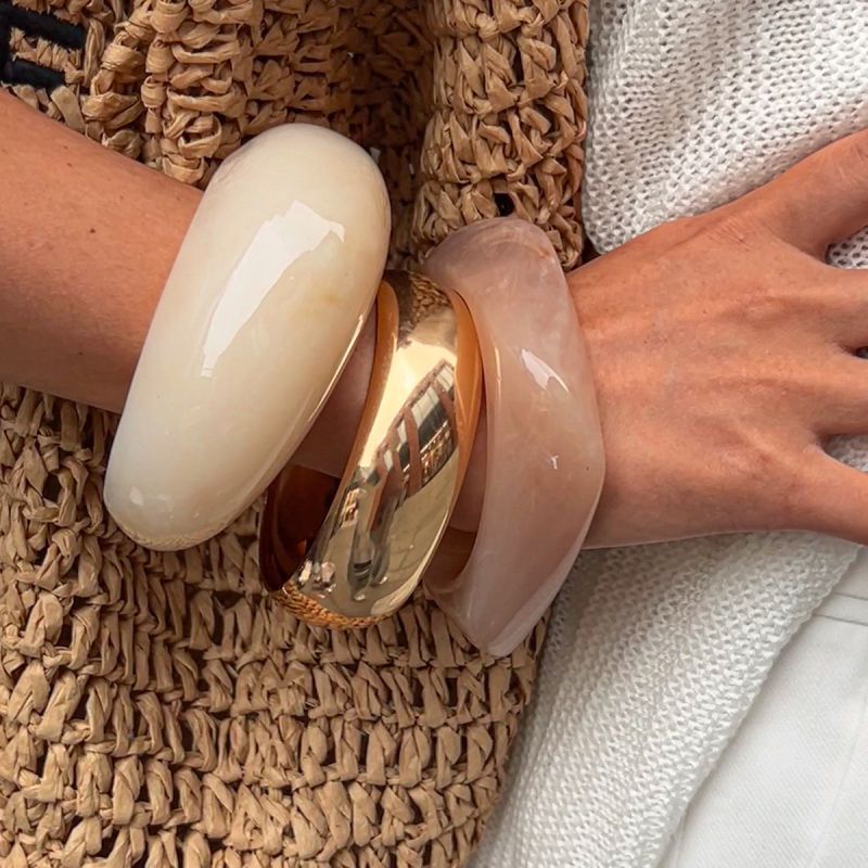 Pulsera Gruesa Dorada  4E9