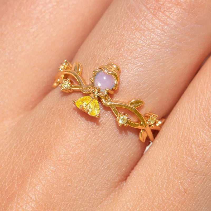Anillo Bella Chapa de Oro Ajustable 1M1