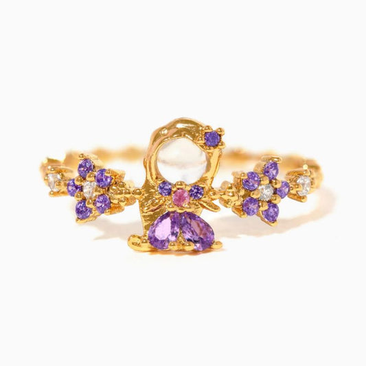 Anillo Rapunzel Chapa de Oro Ajustable 1R6