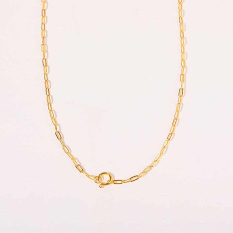 Collar Cadena Dorada Con Aro (Dije)  1T2