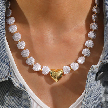 Collar de Conchas y Corazón 1L6