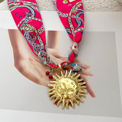 Collar de Cinta Estampada Sol Cerezas 1R7