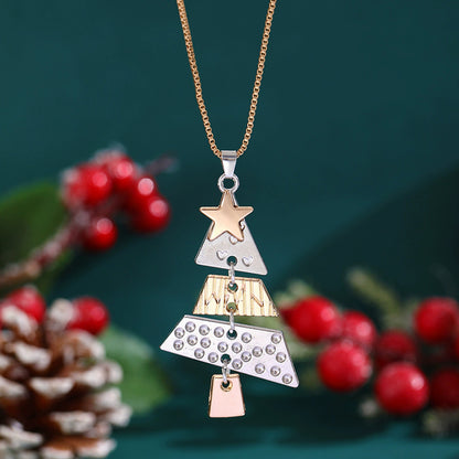 Aretes Árbol de Navidad Oro-Plata