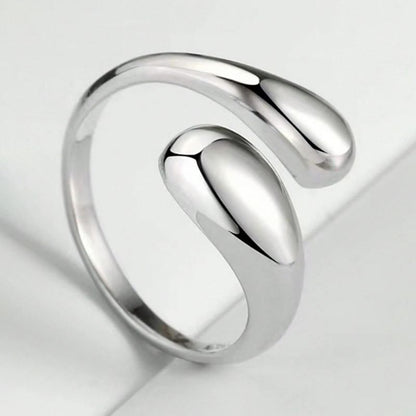 Anillo Plateado Encontrado Acero Inoxidable 2Q4