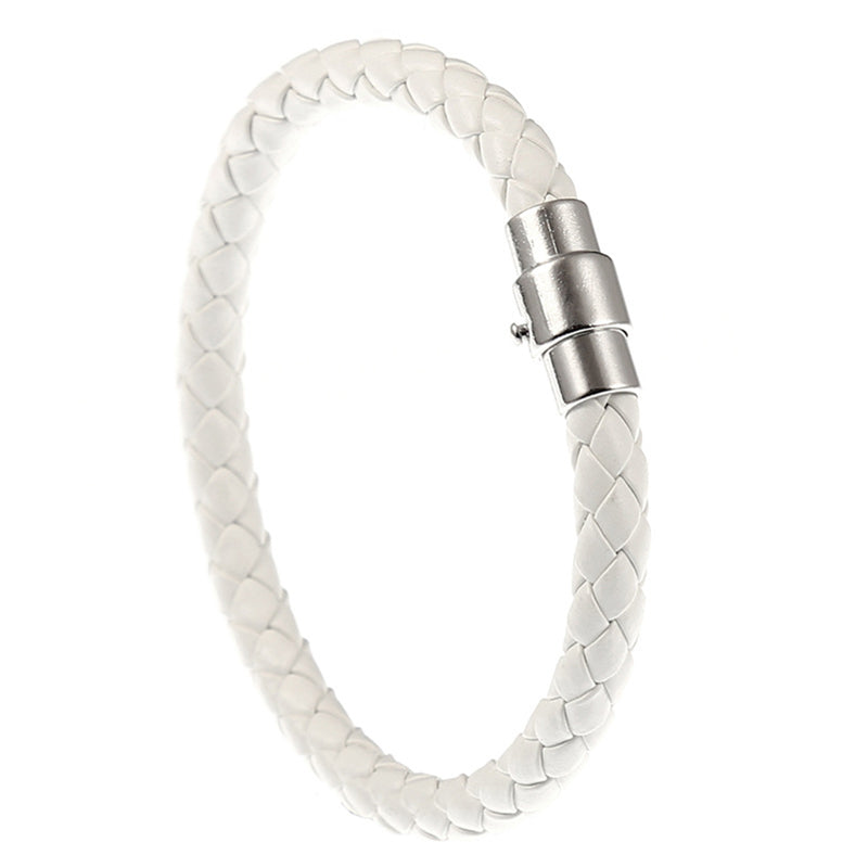 Pulsera para Caballero Cuero Trenzado