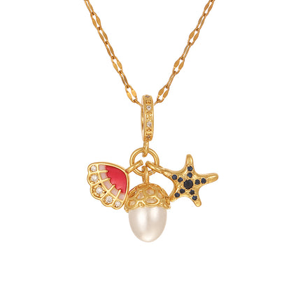 Collar Dorado Charms Acero Inoxidable Li2