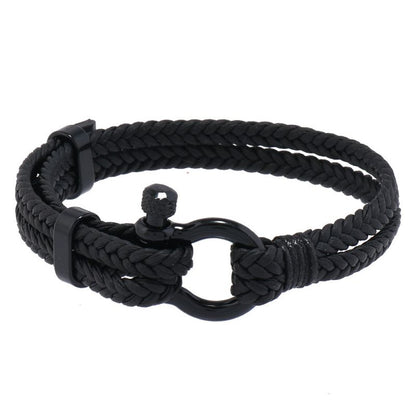 Pulsera para Caballero Cuero Trenzado