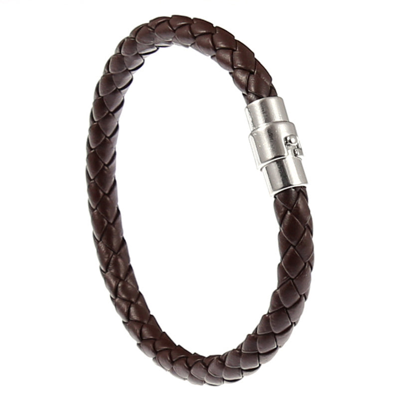 Pulsera para Caballero Cuero Trenzado