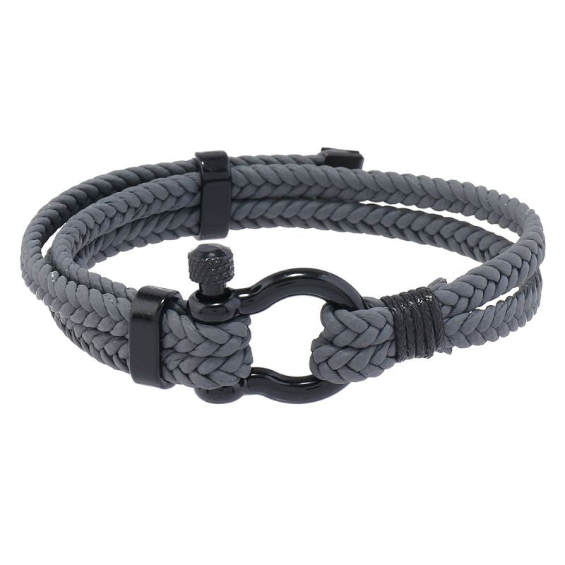 Pulsera para Caballero Cuero Trenzado