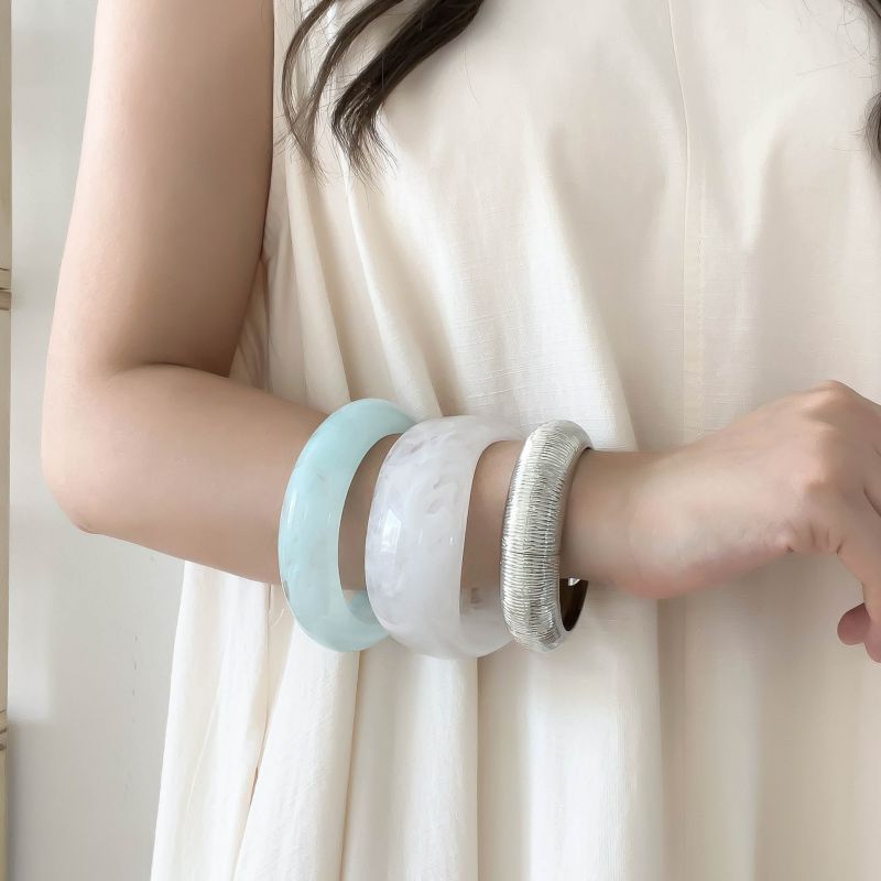 Set Pulseras Gruesas 3 Tonos  1AA1