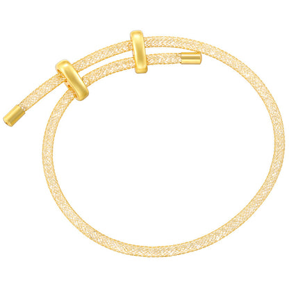 Pulsera Malla Dorada Chapa de Oro  1Q5