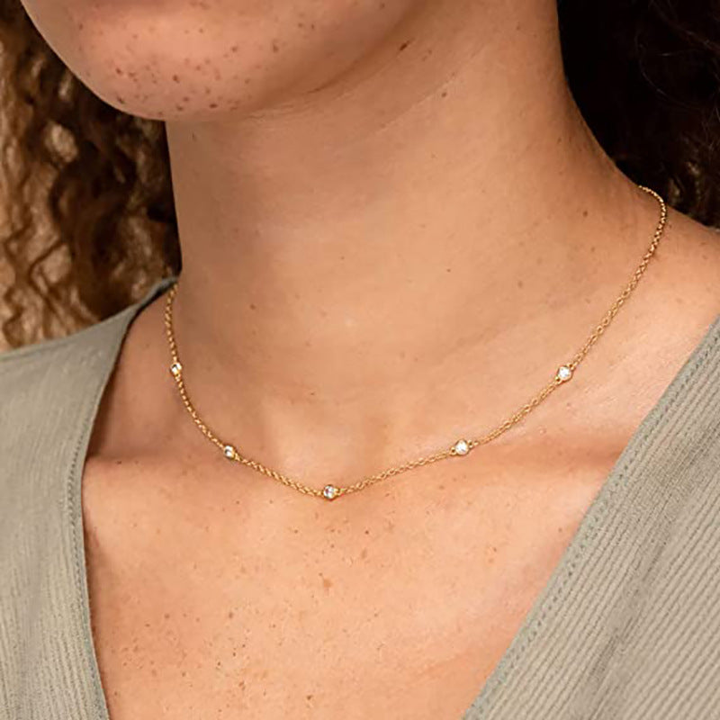 Collar Dorado y Zirconias Chapa de Oro 2P5