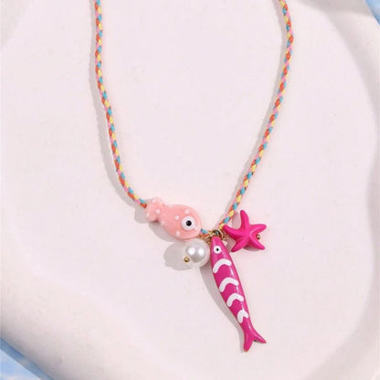 Collar de Hilo de Colores Peces y Estrella 1L6