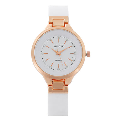 Reloj Blanco y Oro Rosa R4