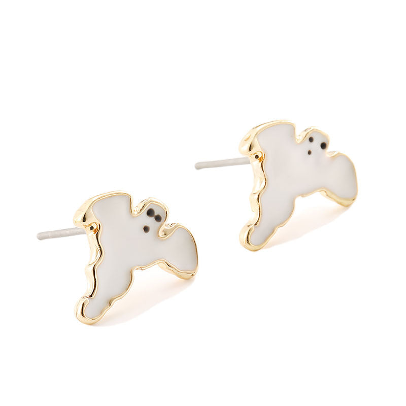 Aretes Dorado Blanco Mini Fantasmita