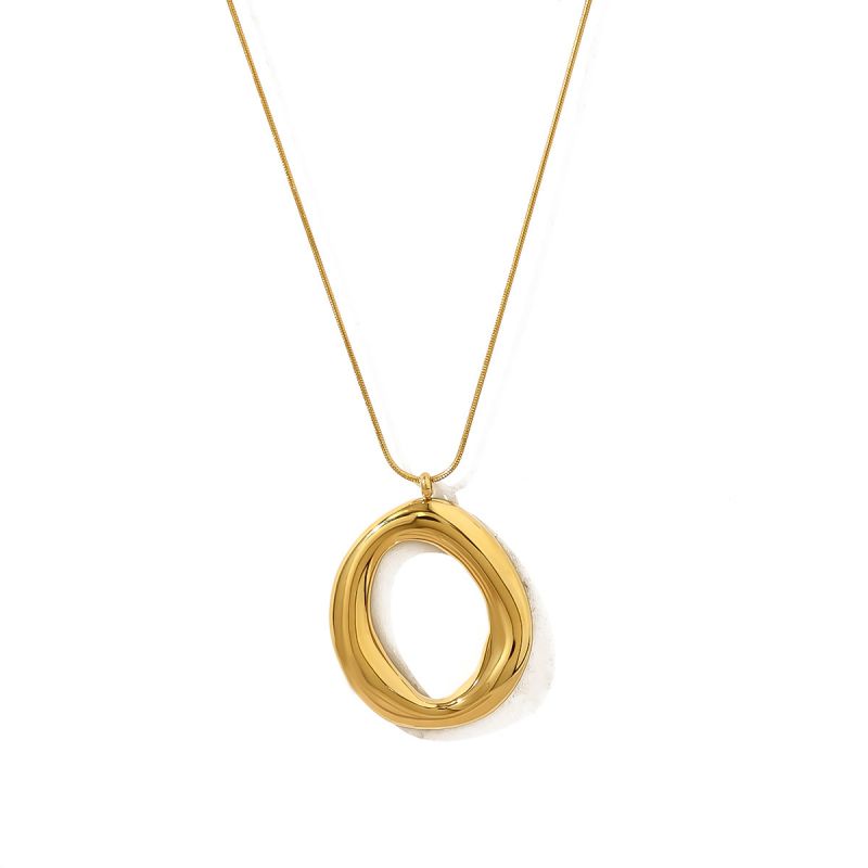 Collar Dorado Aro Acero de Titanio 3F6