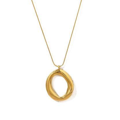 Collar Dorado Aro Acero de Titanio 3F6