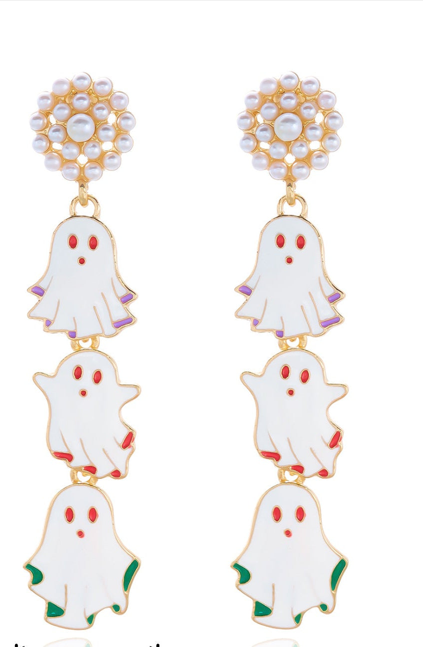 Aretes Perlas de Fantasmas Halloween