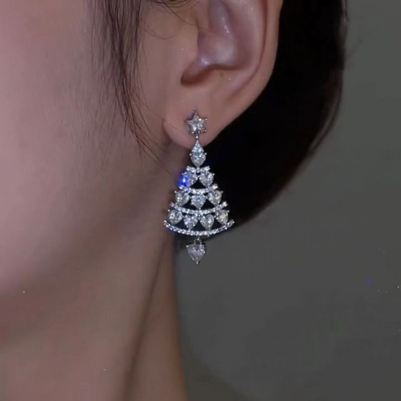 Aretes Arbol de Navidad Zirconias