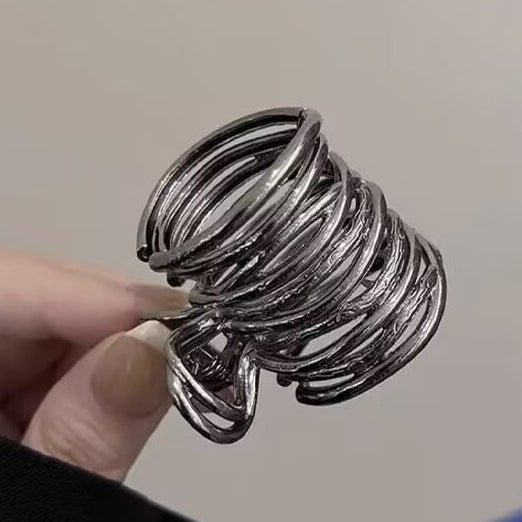 Pinza para Pelo Gris Plomo Metalica