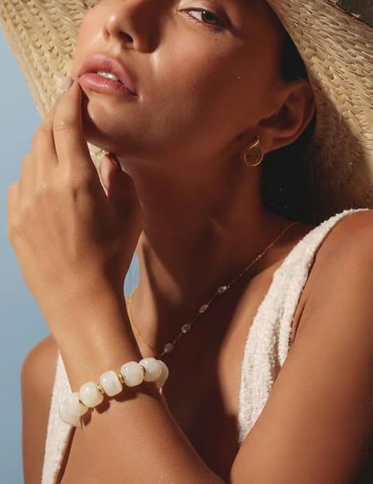 Pulsera Blanca Cuentas de Resina