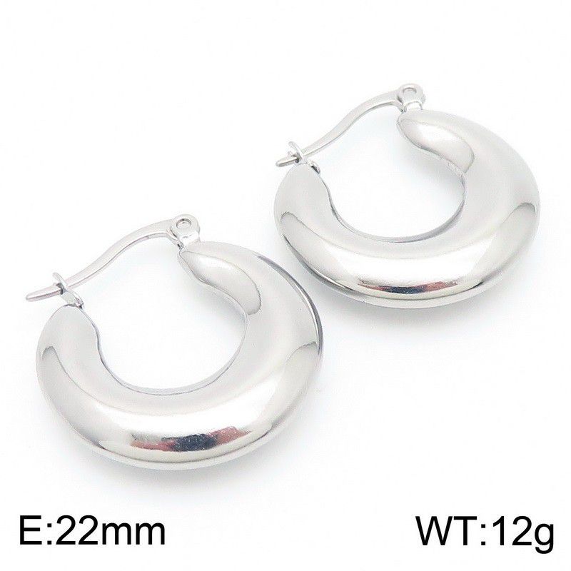 Aretes Plateados Arracadas Acero Inoxidable