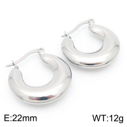 Aretes Plateados Arracadas Acero Inoxidable