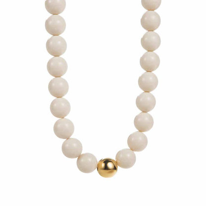 Collar Blanco Bolas de Cuentas