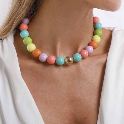 Collar Bolas Colores de Cuentas